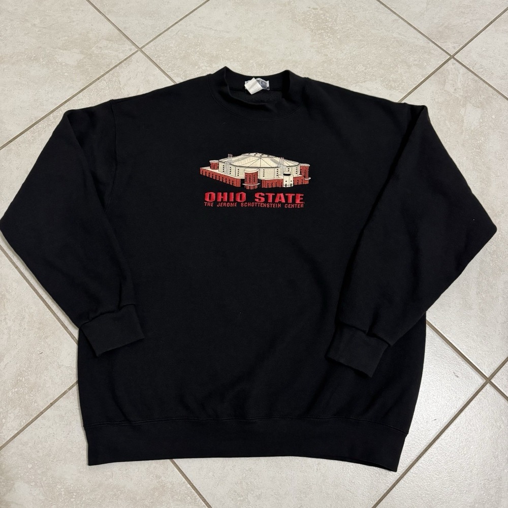 Vintage Ohio State Buckeyes‎ Sweatshirt Mens L Black Schottenstein Center USA